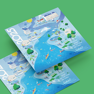 SIAAP—25. card environment green illustration nature river sustainability visual water