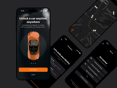 Car Sharing Mobile App app application branding car car sharing carsharing design mobile mobile app mobile onboarding onboarding prototyping registration ride sign up ui uiuxdesign ux