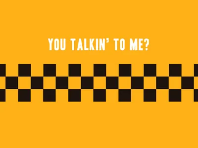 Taxi Driver minimal movie poster yellow