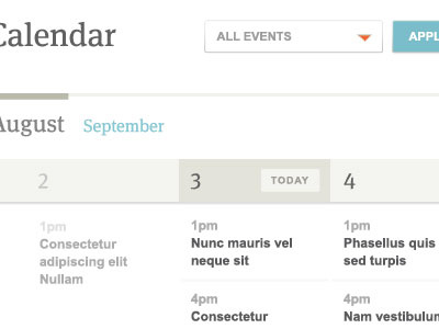 Site Calendar Design calendar event websites