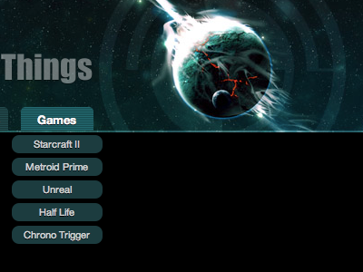 Mini-site CSS Demo blue css demo green impact menu mini site planet