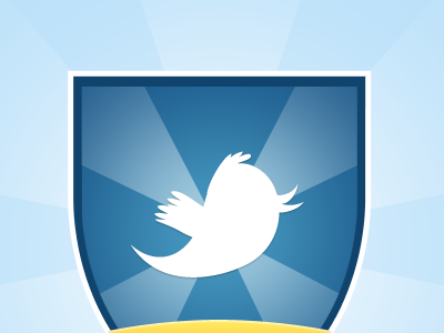 Shield bird blue larry bird light blue rays shield twitter white yellow