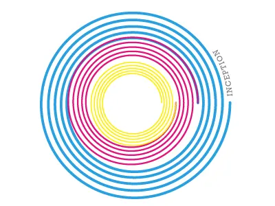 Inception black blue cmyk cyan inception key magenta movie overprint white yellow