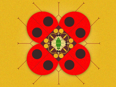 Charley Harper tribute bored charley harper ladybugs