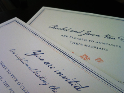 Wedding Announcment design type typography