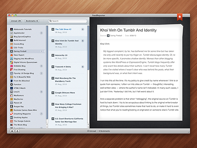 FeedReporter - RSS Reader App Mockup app mockup rss