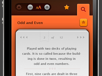 The "viewing" screen for my app (mobile iPhone iOS app UI UX) app buttons design interface ios iphone mobile orange ui user ux