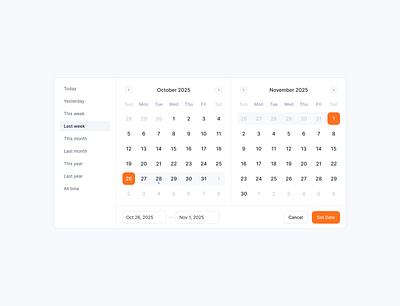 ❖ Date Picker calendar dark date date picker date range picker datepicker figma time