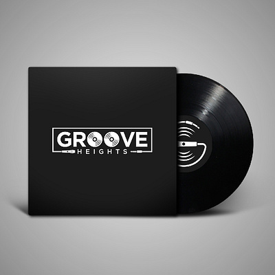 Logo Design Concept for Groove Heights audio brand branding cable design disc dj graphic design identity logo microphone music production productions record recorder recording vinyl visual