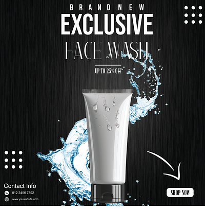 Face Wash Product Sale Promotion Poster Template | PSD Free branding design face wash flyer flyer design graphic design poster design product products flyer designs