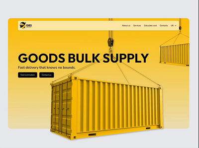 Cargo Delivery Website branding design landing landingpage logistic ui ux uxui uxui design webdesign