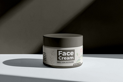 Face Cream Jar Label Design product photography