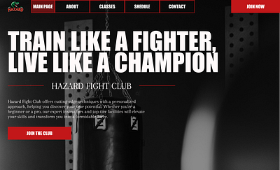 Fight Club Website – Hero Block Concept bolddesign boxing creative darkui fightclub herosection landingpage sportswebsite uxuidesign webdesign websiteconcept