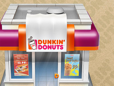 Dunkin' Donuts coffee donut dounut dunkin icon iconblock