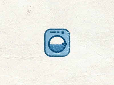 Wash And Wear blue logo symbol washing machine