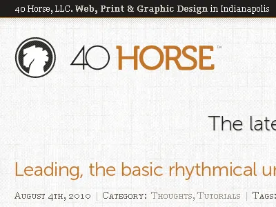 Blog ampersand black caslon css3 drop fluid georgia grid html5 logo minimal museo orange perforated photoshop responsive shadow texture transparent typeface typekit typography ui webkit website white