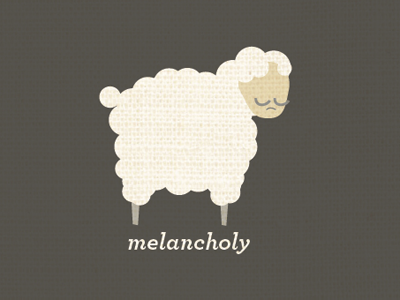 Melancholy Sheep design illustration sheep