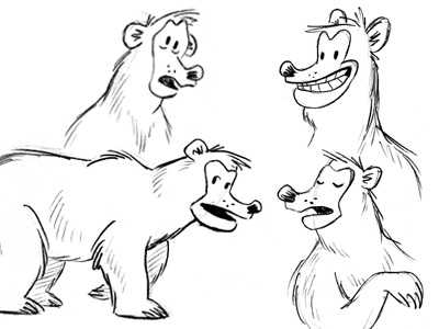 Bear character design illustration