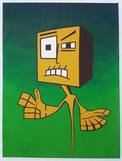 Ya Wot? acrylic cartoon character design illustration painting