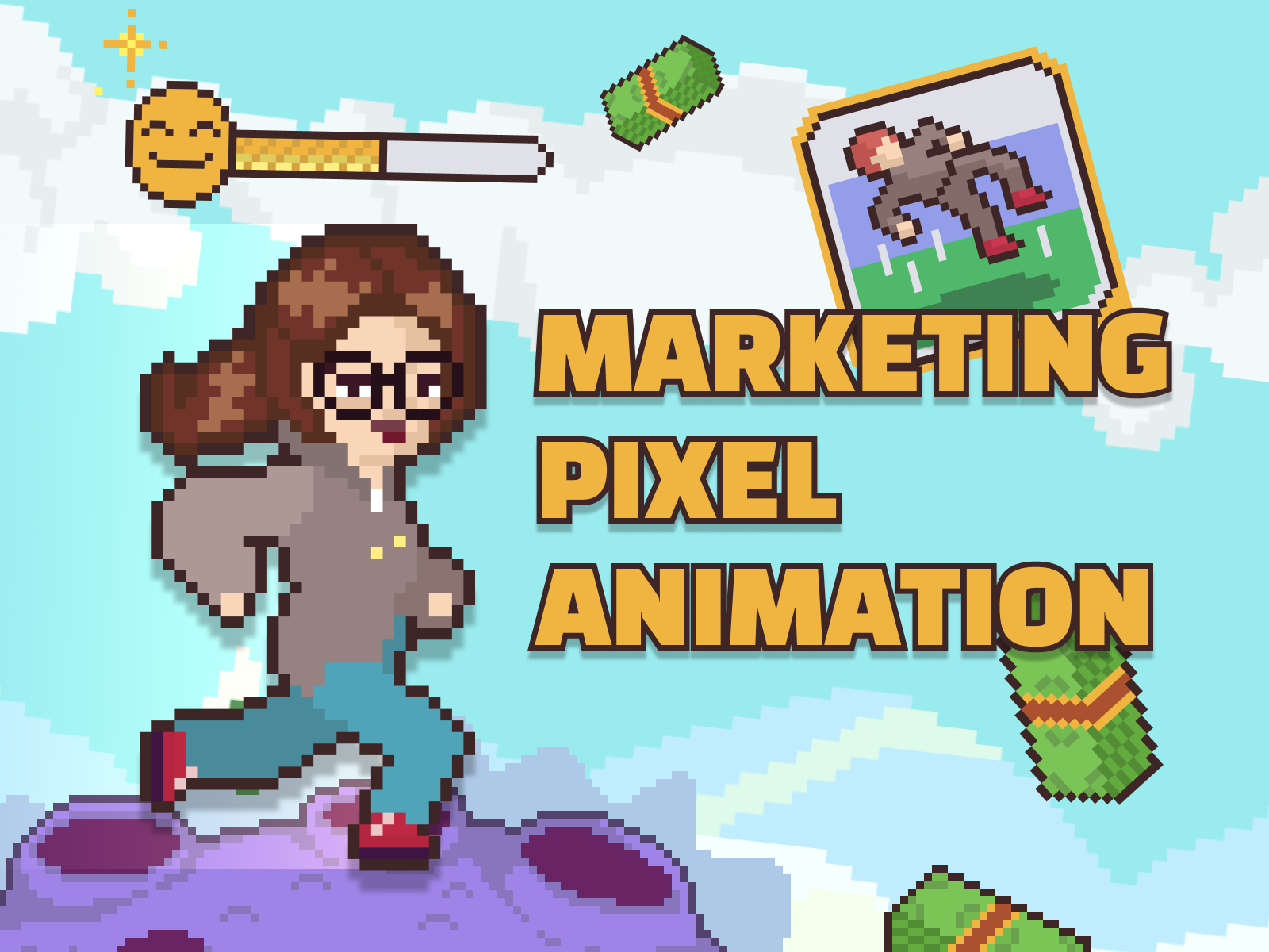 Marketing Pixel Animation for Instagram 2d animation animation graphic design infographics instagram reels marketer marketing marketing animation motion design pixel pixel animation pixel art reels