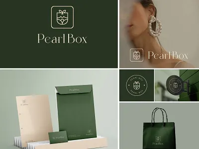 Pearl Box Women's Ornaments Brand Logo Design branding cosmetics faruart graphic design logo logodesign minimal logo techlogo