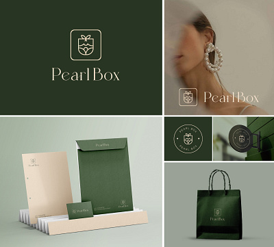 Pearl Box Women's Ornaments Brand Logo Design branding cosmetics faruart graphic design logo logodesign minimal logo techlogo