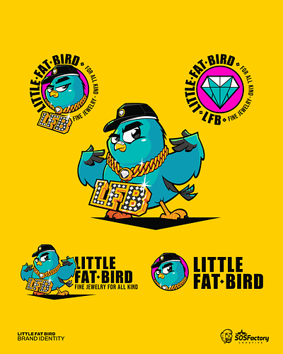 LITTLE FAT BIRD branding logo mascot character mascot design mascot logo