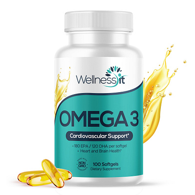 OMEGA 3 packaging fish oil health mineral omega 3 packaging supplement vitamins wellness