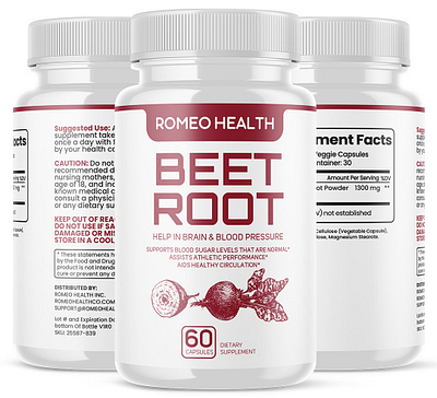 Beet root beet root blood pressure support blood sugar brain supplement health supplement label design