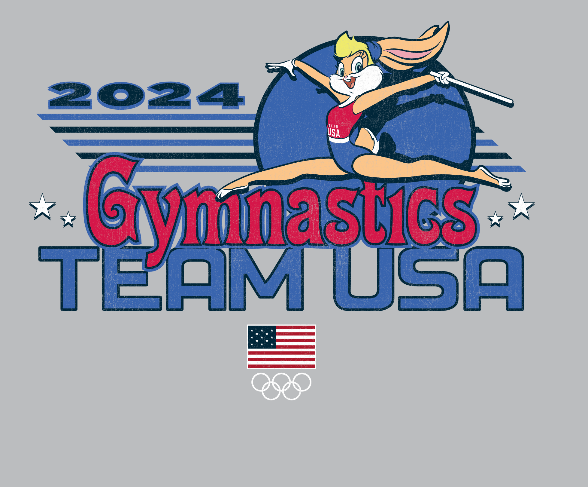 2024 Olympic Team USA graphics Looney Tunes design fashion design graphic design illustrator licencing sports