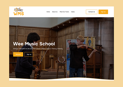 Wee Music School website figma music music school school web design webflow