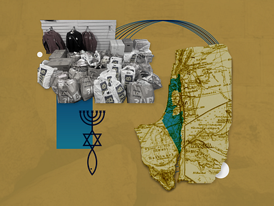 Messianic Jews serving amidst war - Editorial collage article graphic collage digital art graphic design illustration paper