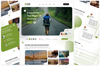 Travelers Site branding design figma graphic design psd ui ux website