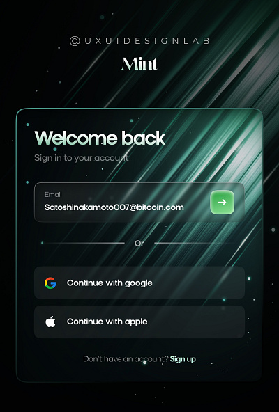 Dark mode Login/Signup UI UX design dark mode form login signup ui ux