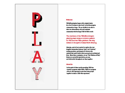 TEDxBloomington typography