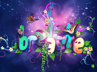 Breathe 3d blue illustration illustrator photo manipulation photoshop pink type typography