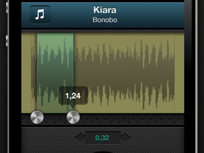 iPhone app WIP_1 app blue green ios iphone lcd mockup ringtone ui