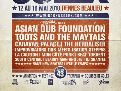 Rock N' Solex 3 blue eagle red vintage