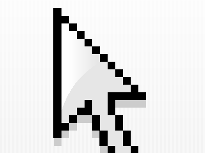 Purposefully Pixelated Pointer huge oversize pointer poo vector