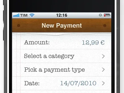 Payment Top iphone list paper texture wood