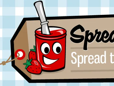 Spreadable Mascot app branding character identity illustration logo red retro vector