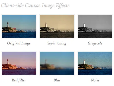 Canvas Effects blur canvas filters greyscale html5 imageprocessing images noise toning