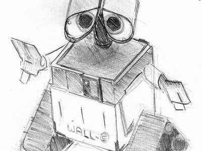 Wall E drawing pencil wall e