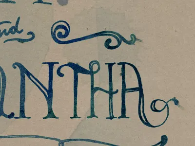 Still experimenting watercolor wedding