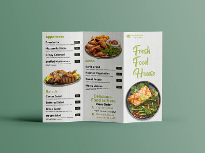 Creative Restaurant Menu Trifold Design 3d annual report brand identity branding corporate flyer creative flyer design digital flyer elegant letterhead flyer design graphic design illustration leaflet logistic logo minimal motion graphics productive flyer ui vector