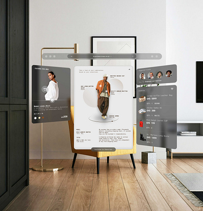 Immersive AR Shopping Interface Design ar ecommerce graphic design ui uiux uiuxdesign