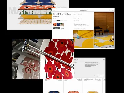 Marimekko website concept animation concept design furniture interaction marimekko ui