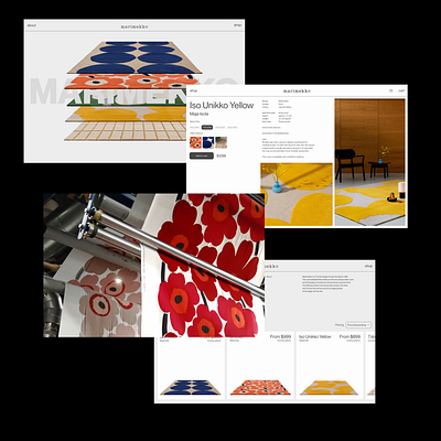 Marimekko website concept animation concept design furniture interaction marimekko ui