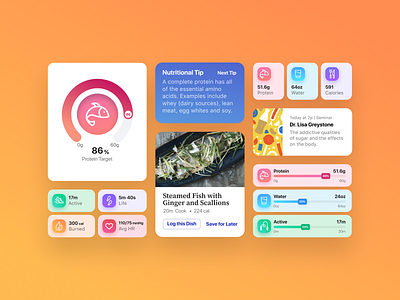 Weight Loss App: Design Elements app app design design design elements design system iphone x mobile ui ux weight loss