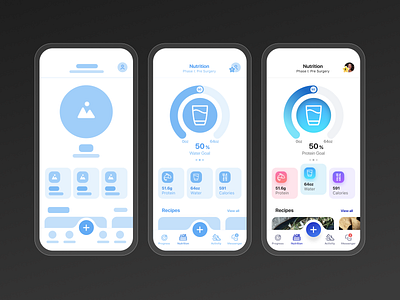 Weight Loss App: Wire to High Fidelity app app design design high fidelity iphone x mobile ui ux weight loss wireframe